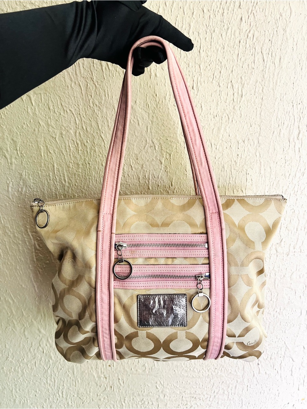 Coach Poppy Optic Art Glam Tote